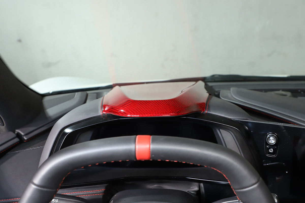 Red Real Carbon Fiber Full Interior Set Decor Trim Kit for Corvette C8 20-25 - Styles 1-5 8