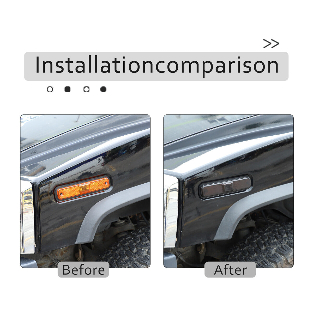 18pcs Smoked Front Rear Side Tail Light Roof Light Trim Cover For Hummer H2 30