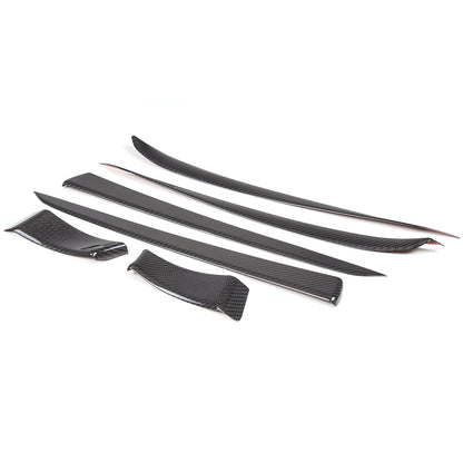 Real Dry Carbon Fiber Center Console Interior Trim Cover For Tesla Model S 23+ 47