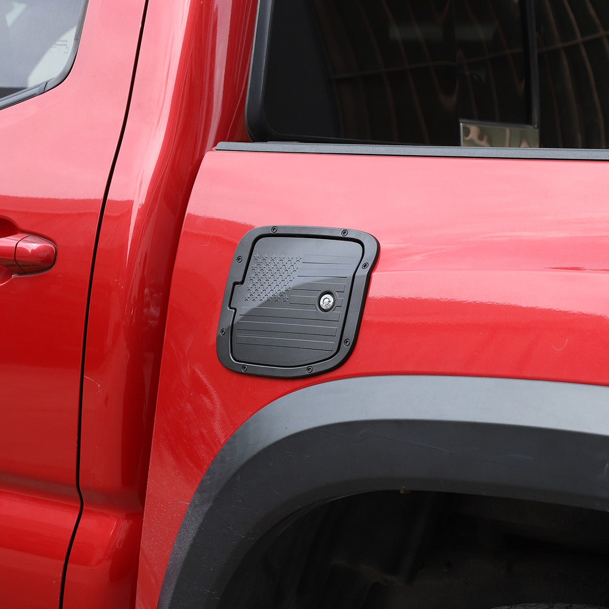 Star Door Fuel Tank Cover W/ Lock Gas Cap Tank Trim For Toyota Tacoma 2016-23 US 23