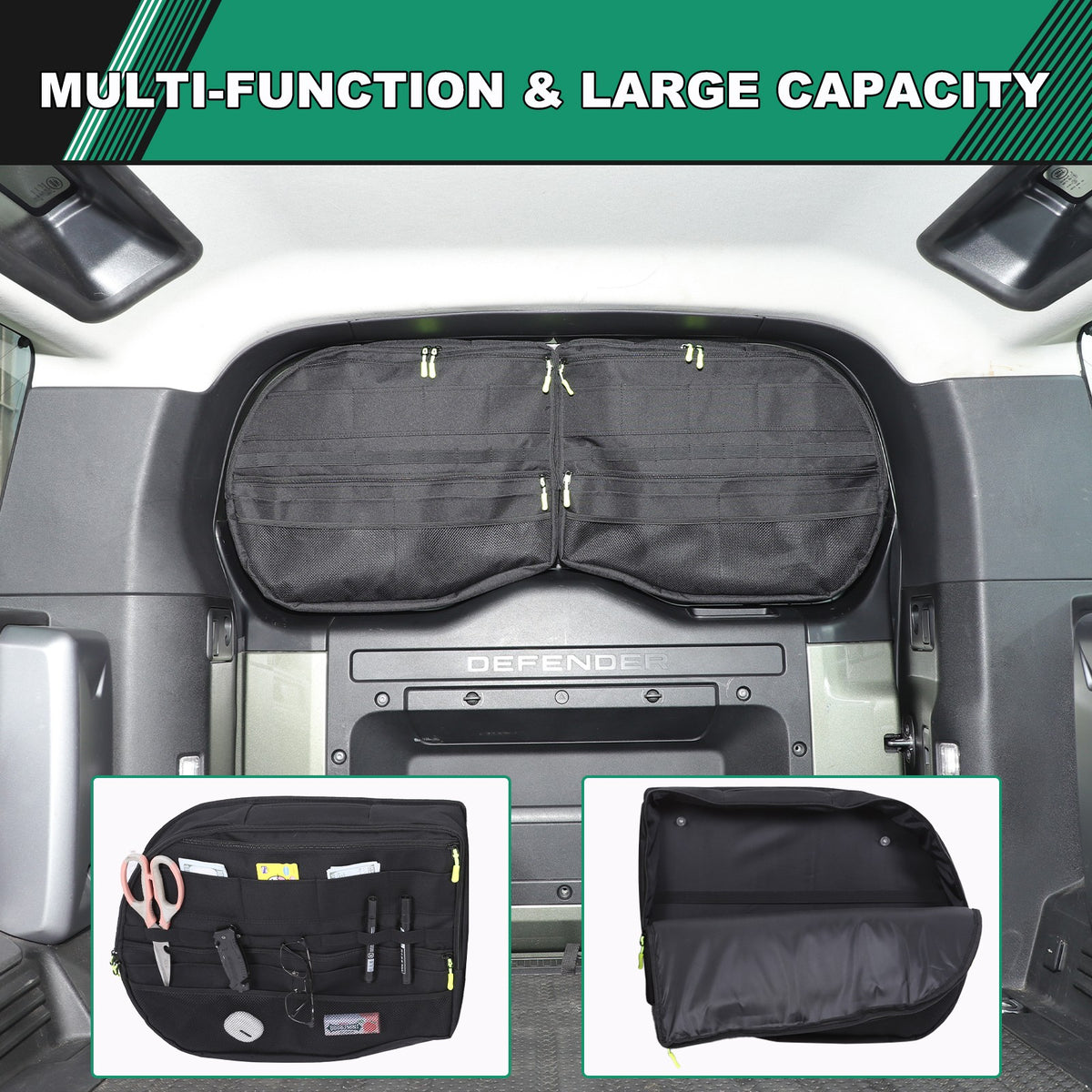 Tailgate Rear Door Cargo Trunk Storage Bag Organizer For LR Defender L663 20+ 8