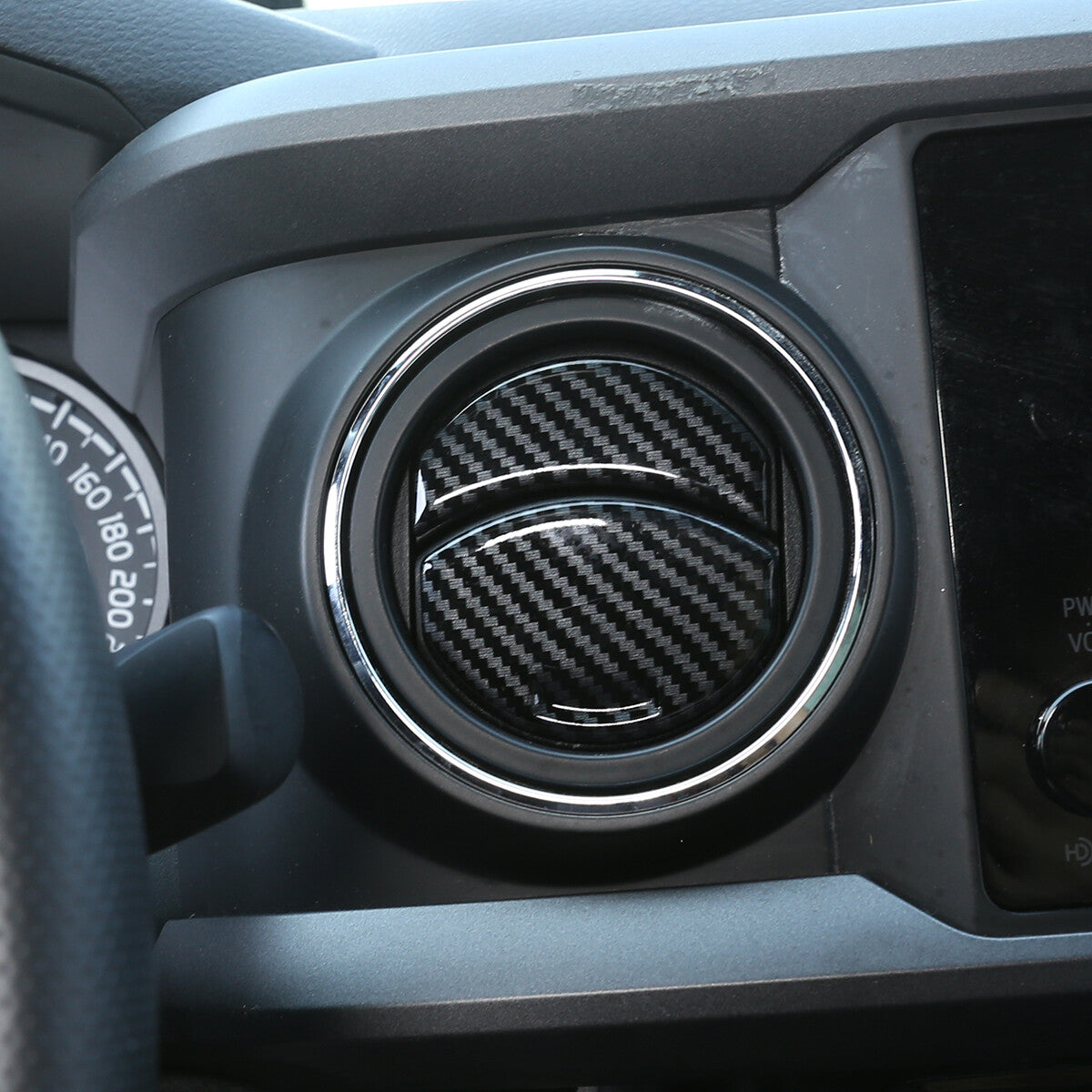21PC ABS Carbon Interior Central Control Decorative Trim For Toyota Tacoma 16-23 10