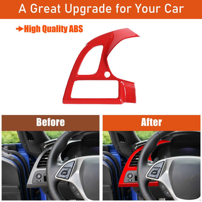 Sport Red ABS Center Console Air Vent Trim Kit For Corvette C7 2014-2019 20