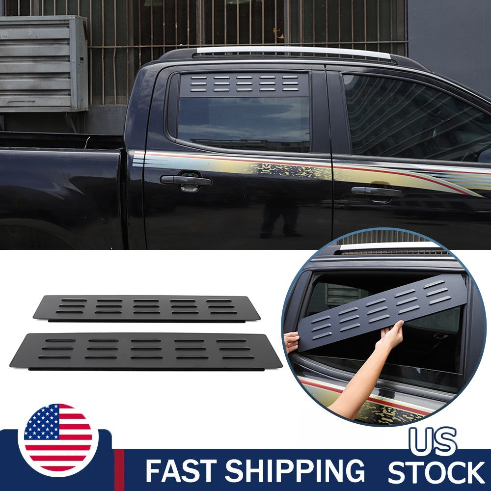 Aluminum Rear Door Window Louver Air Vent Panel Trim For Ford Ranger T7 15-22 US 1