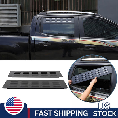 Aluminum Rear Door Window Louver Air Vent Panel Trim For Ford Ranger T7 15-22 US 1