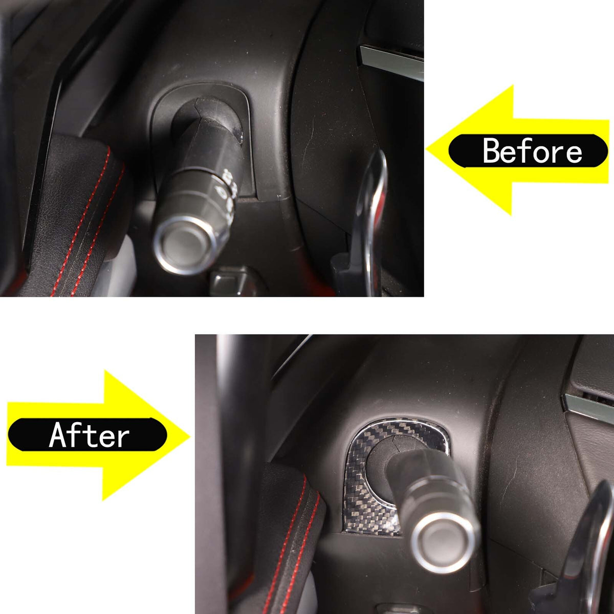 Dry Real Carbon fiber Steering Wheel Base Cover Set For Corvette C8 Z06 2020-26 14