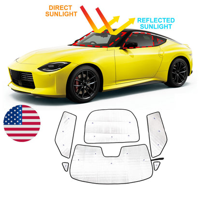 Car Full Sun Shade Windshield Window Sunshade Cover For Nissan 400Z RZ34 23+ US 1