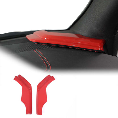 Sport Red ABS Interior Dashboard Side Panel Cover Trim For Corvette C8 2020-2026 4