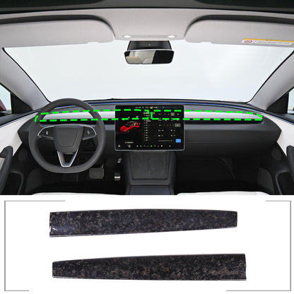 Forged Real Carbon Fiber Dashboard Panel Cover Trim For Tesla Model Y 3 2016-22 12