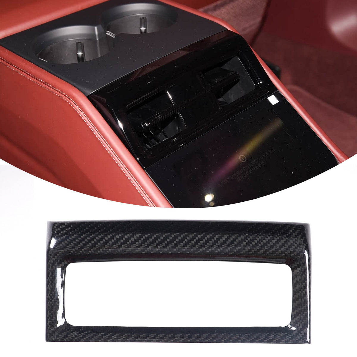 Real Carbon Fiber Rear Air Outlet Frame Trim For Porsche Panamera 972 2024+ 12