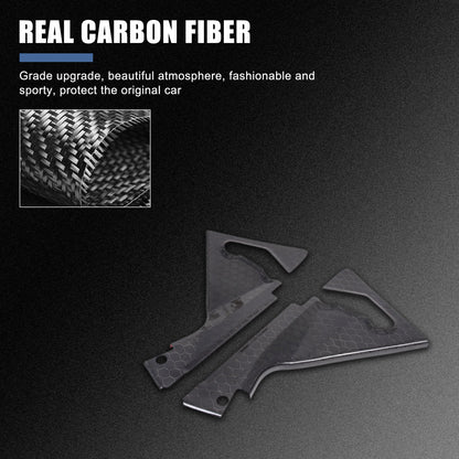 Honeycomb Carbon Fiber Engine Bay Corner Base Cover Overlay For Corvette C8 20+ 22