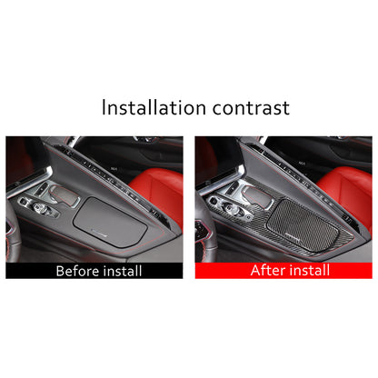 Carbon Fiber Center Console Trim Cover Sticker Set Fit For Corvette C8 20-25 US 5
