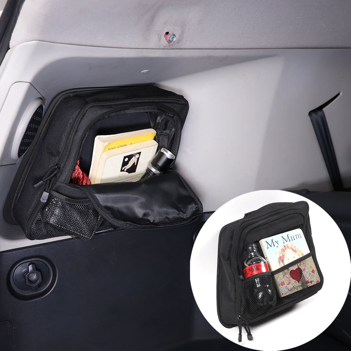 Trunk Left Window Storage Bag For Toyota FJ Cruiser 2007-2021 1