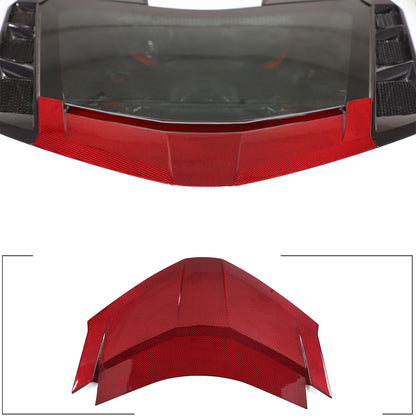 Red Real Carbon Fiber Rear Window Lower Trim Cover For Corvette C8 Coupe 2020-26 17