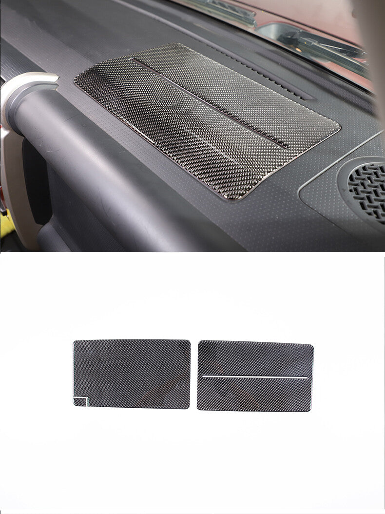 Carbon Fiber Dashboard Storage Box Panel Sticker For Toyota FJ Cruiser 2007-2021 1