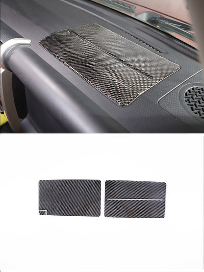 Carbon Fiber Dashboard Storage Box Panel Sticker For Toyota FJ Cruiser 2007-2021 1