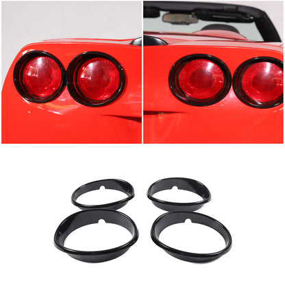Gloss Black Tail Light Surround Trim Ring For Corvette C6 2005-2013 4
