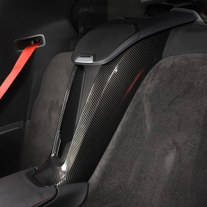 2pcs Carbon ABS Waterfall Wireless Charger Cover For Corvette C8 Convertible 9