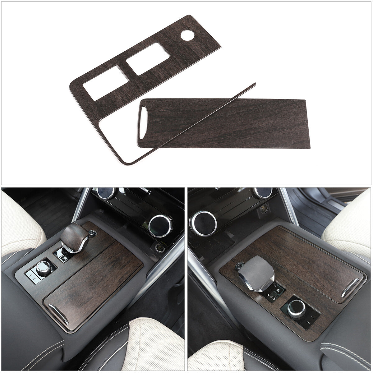 Oak Grain Center Console Gear Shift Panel Trim For Land Rover Discovery 5 21-24 17