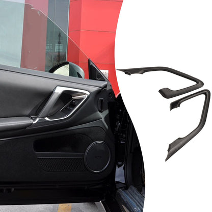 Matte Real Carbon Fiber Inner Door Handle Trim For Nissan GTR R35 2008‑2016 11
