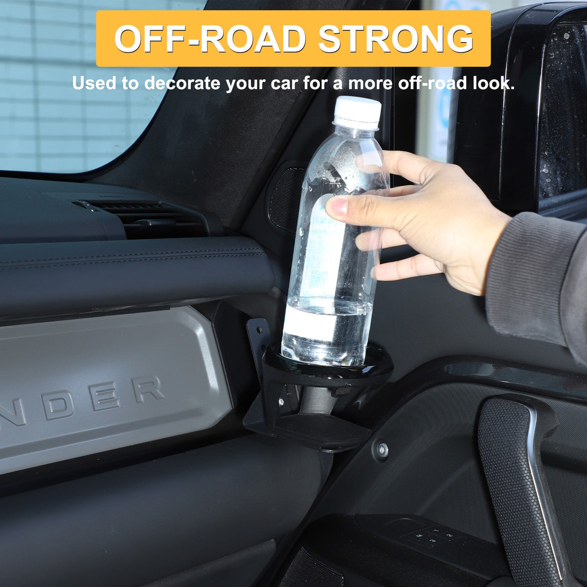 Black Ring Passenger Side Cup Holder Bracket For LR Defender L663 2020+ US 13