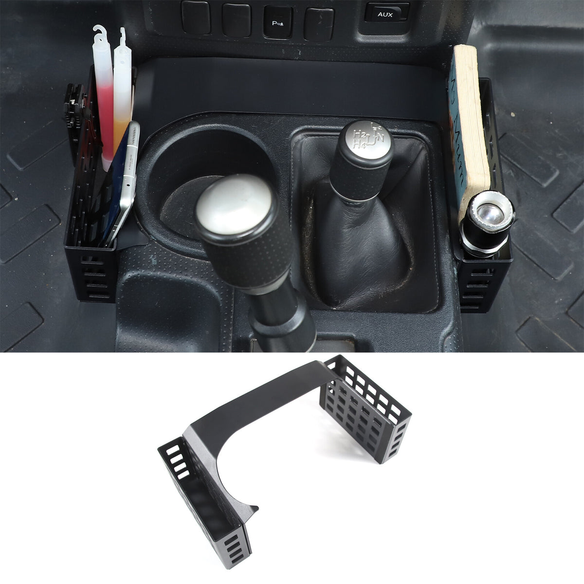 Interior Storage Box Two Baskets Tray Trim Box For Toyota FJ Cruiser 2007-21 1