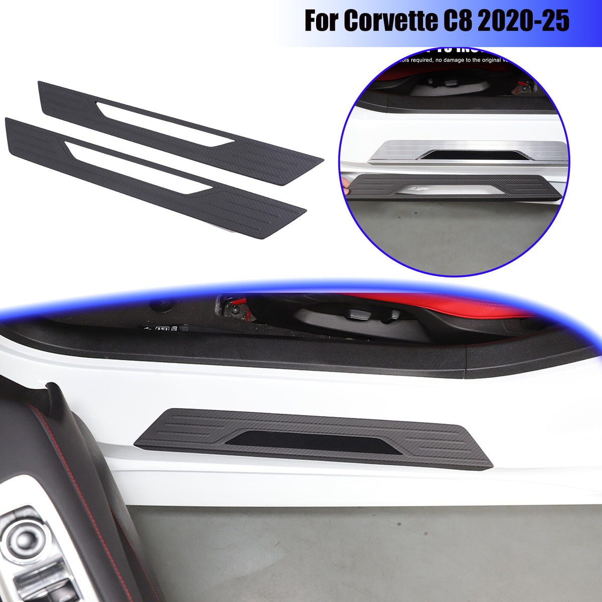 Matte Real Carbon Fiber Interior Exterior Trim Cover For Corvette C8 2020-25 15