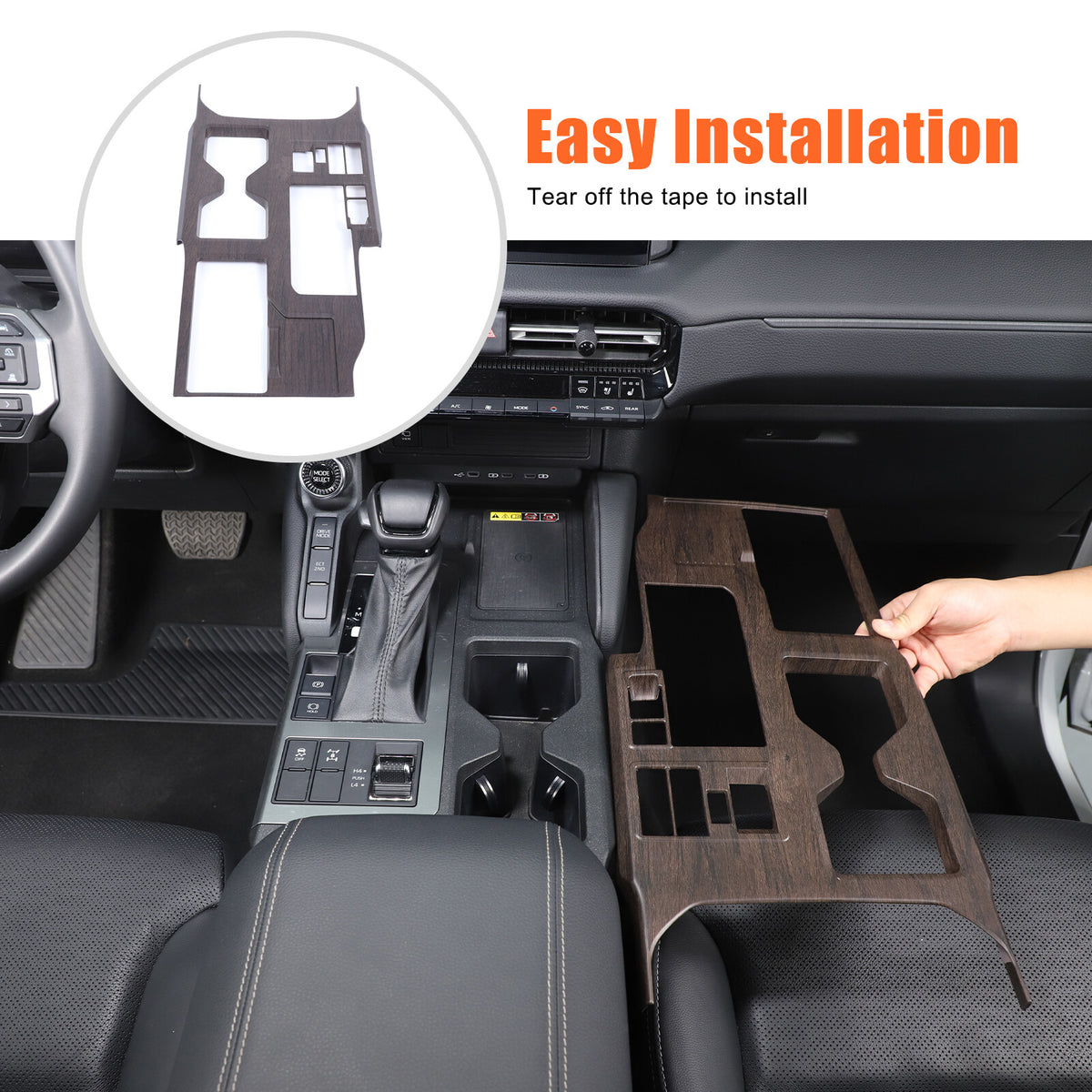 Grain Center Console Gear Shift Panel Trim For Toyota Land Cruiser LC250 24+ US 10