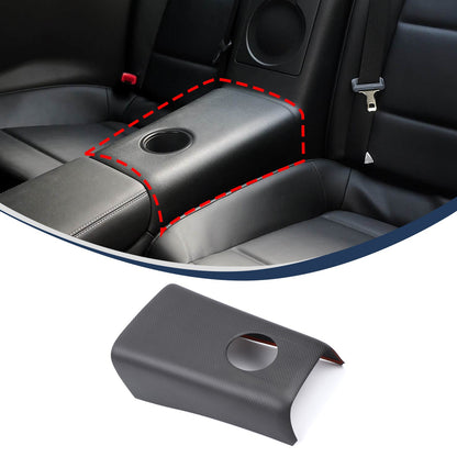 Matte Real Carbon Fiber Rear Cup Holder Panel Trim For Nissan GTR R35 2008-2016 2
