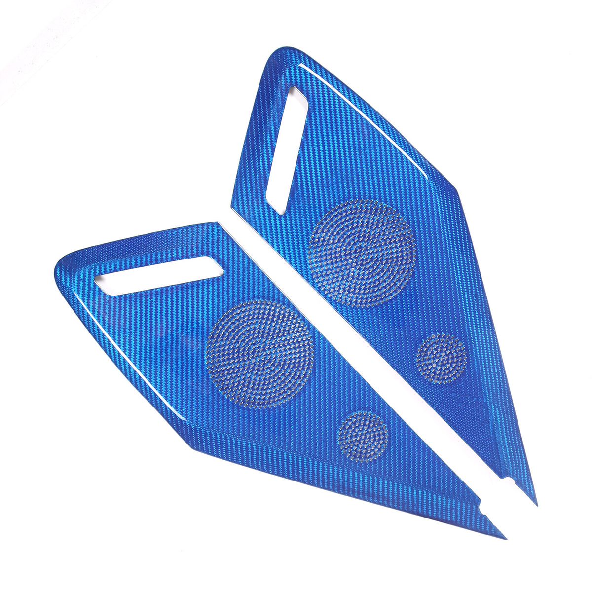 Blue Real Carbon Fiber Inner Door Speaker Panel Cover For Corvette C8 2020-2026 7