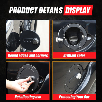 Fuel Cap Anti-Theft Lock Cover with Combination Lock For Toyota Tundra 2007-2021 5