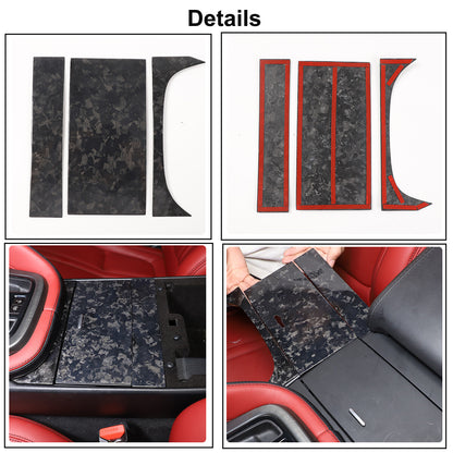 Forged Carbon fiber Water Cup Holder Panel Cover Trim For Jaguar F-TYPE 2013-22 3