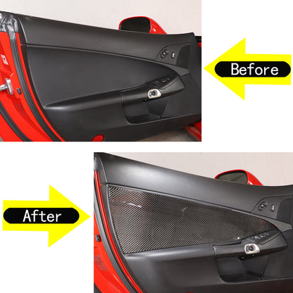Soft Carbon Fiber Interior Anti-kick Door Panel Sticker For Corvette C6 2005-13 11