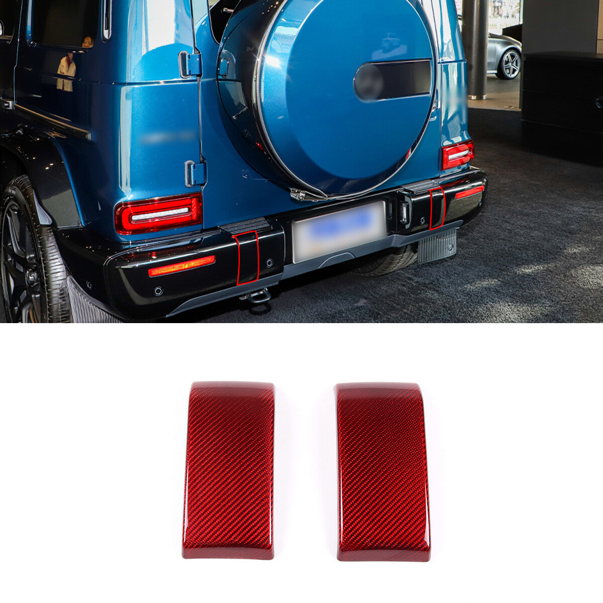 Rear Bumper Pad Cover Left Right Grille Trim For Benz G-Class/G63 2019-20 7