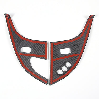 Real Dry Carbon Fiber Interior Door Lock Button Trim Cover For Corvette C6 05-13 12