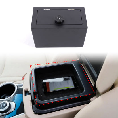 Center Console Safe Gun Storage Lock Box W/ Tray For Nissan Pathfinder 2013-18 2