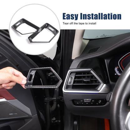 Real Carbon Fiber Side Air Vent Outlet Trim For BMW 3 Series G20 G21 20-22 9