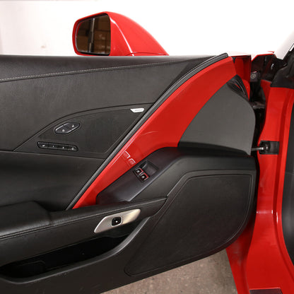 Sports Red ABS Interior Decoration Cover Trim Kit For Corvette C7 2014-19 - Styles 1-5 33