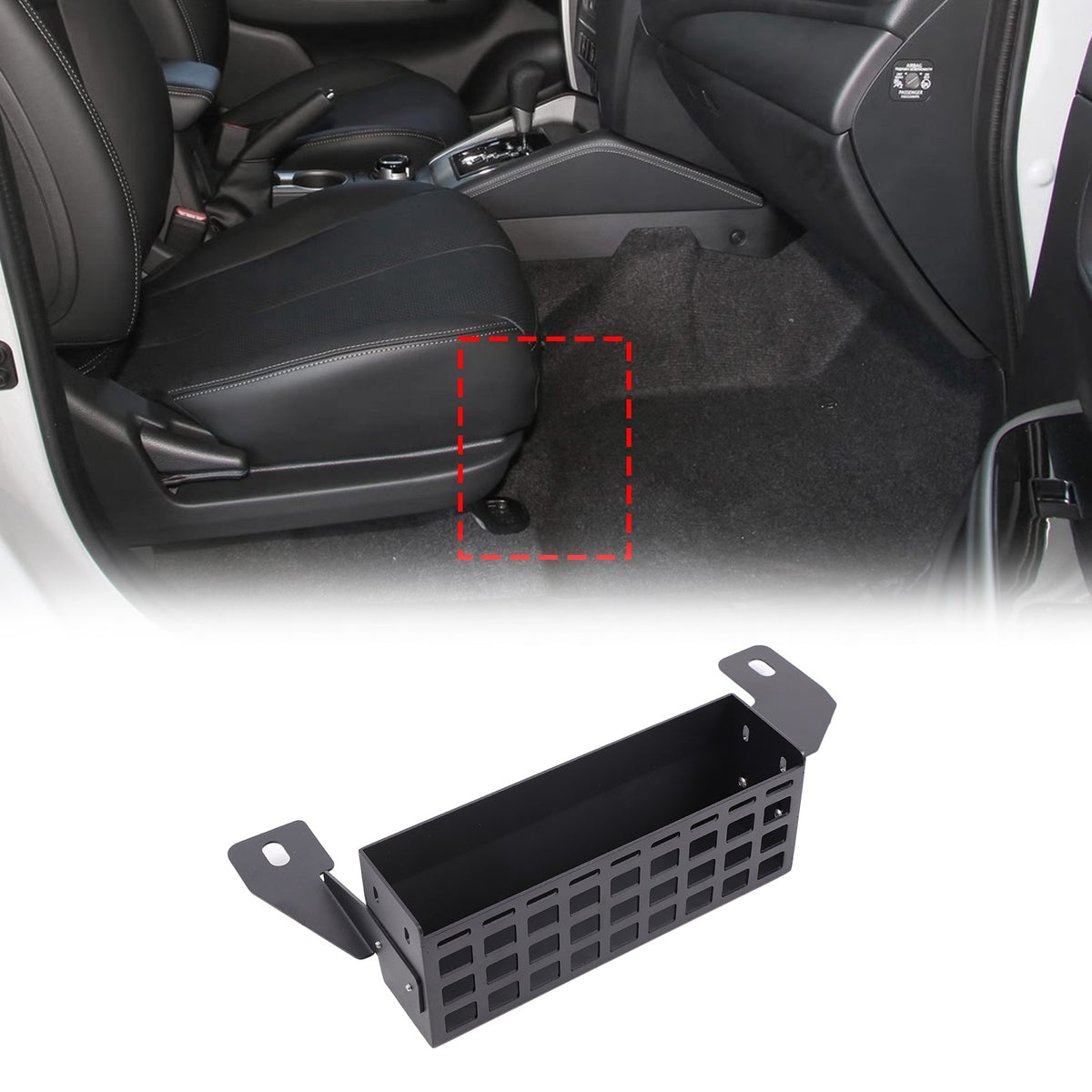Steel Passenger Seat Under Storage Basket Box For Mitsubishi L200 2019-2023 6