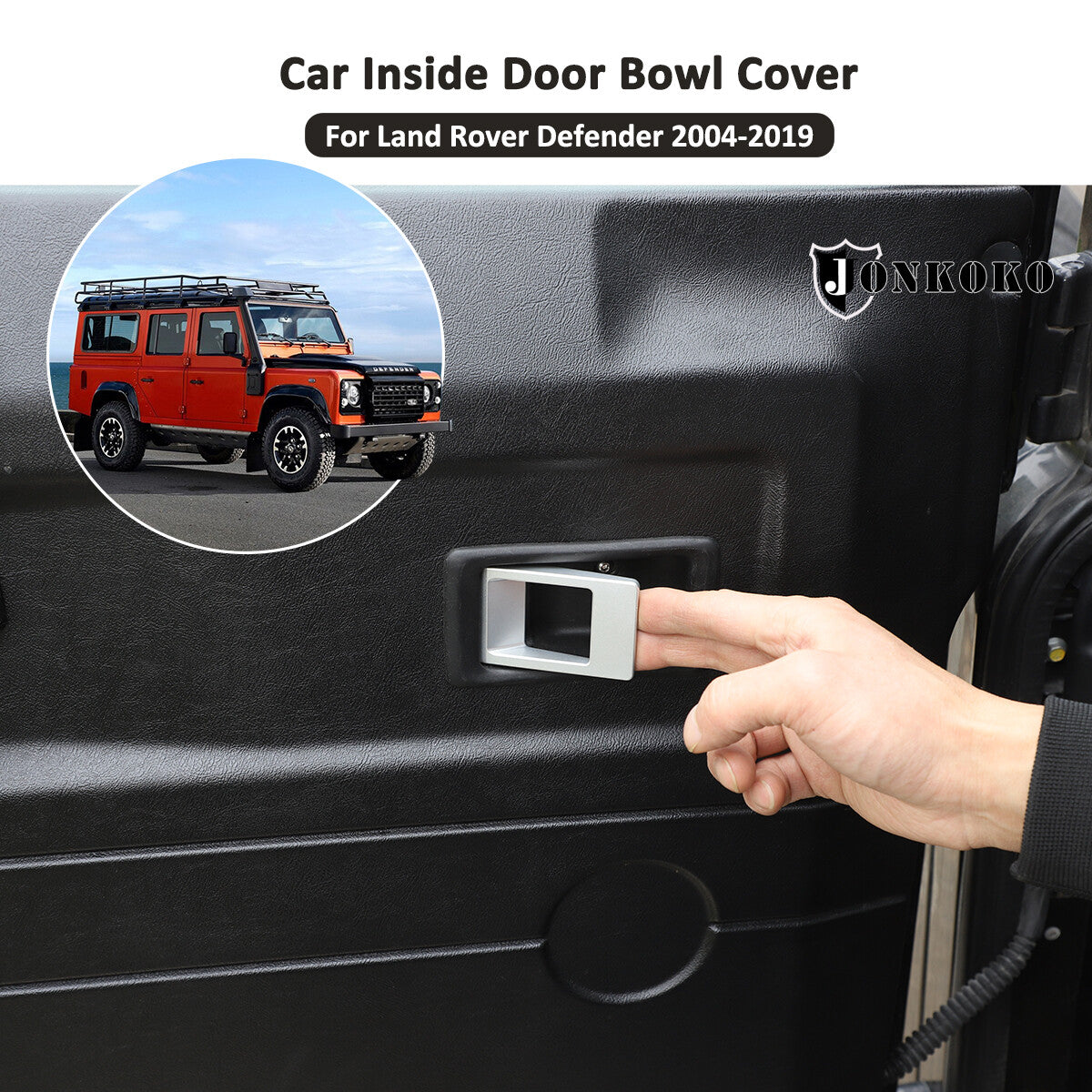 For Land Rover Defender 4Dr 2004-18 Alloy Silver Replace Door Handle trim 9