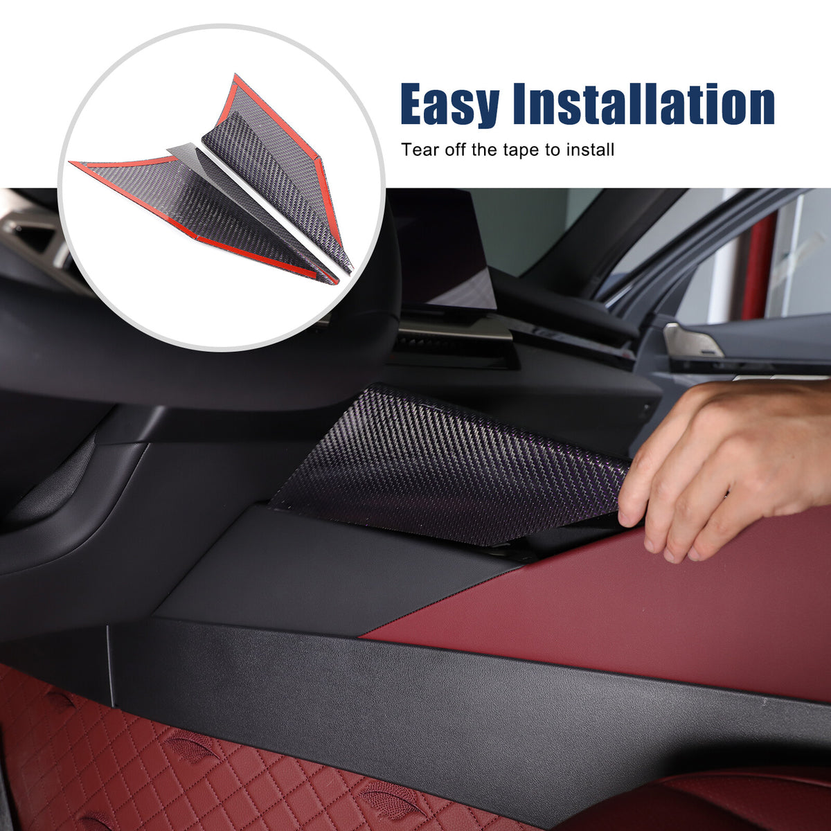 Real Carbon Fiber Center console Gear Shift Side Trim For BMW 5 Series G60 2024+ 4