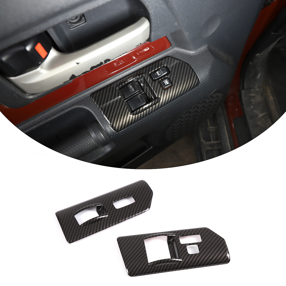 ABS Carbon Fiber Full Interior Center Decoration Trim Kit For FJ Cruiser 2007-21 - Styles 1-5 28