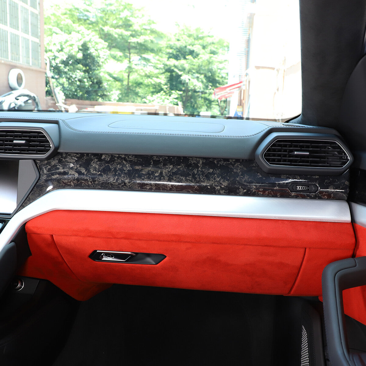 Forged Real Carbon Front Dashboard Strip Trim For Lamborghini Urus 2018-23 US 8