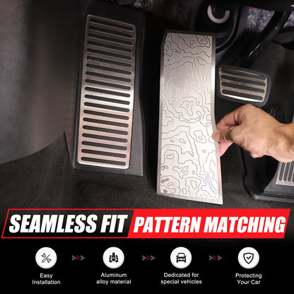 Silver Stainless Steel Left Foot Rest Pedal for Corvette C8 2020+ 7