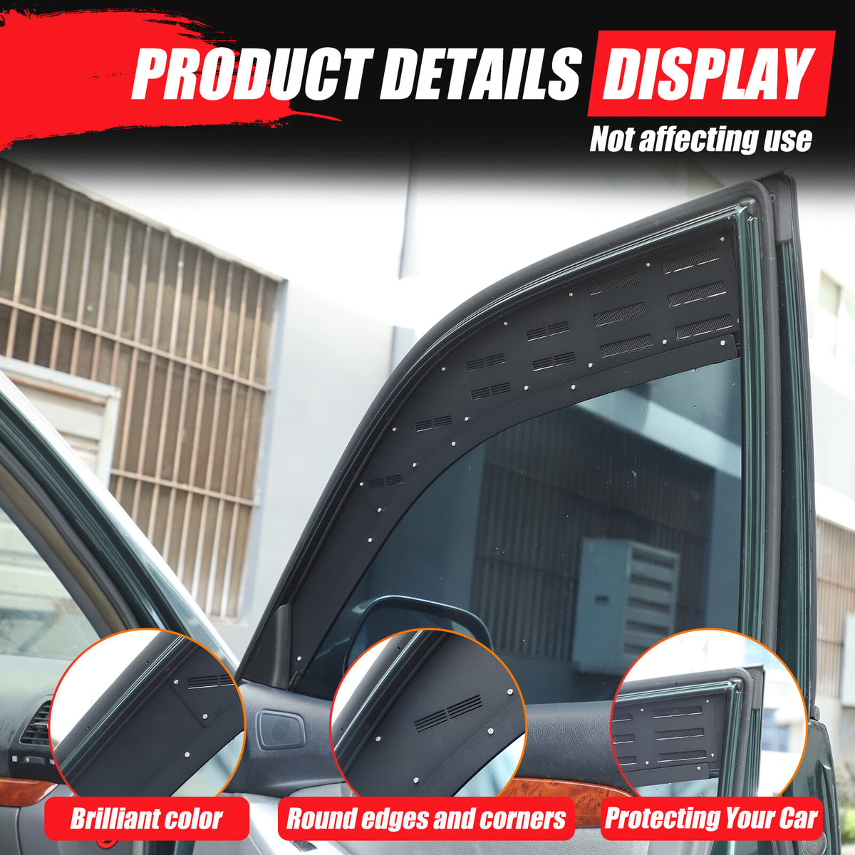 Front Ventilation Window Louver Shutter Trim for Toyota Prado/Lexus GX 03-09 US 10