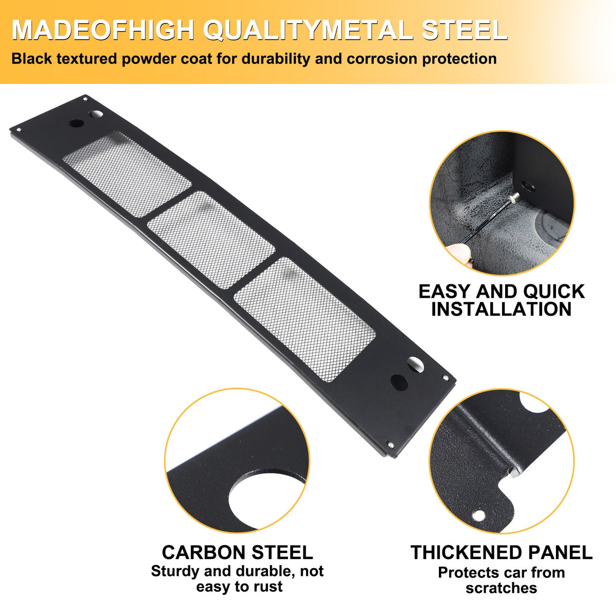 Replacement Carbon Steel Front Lower Grille Bug Screen For Hummer H2 2003-09 US 6