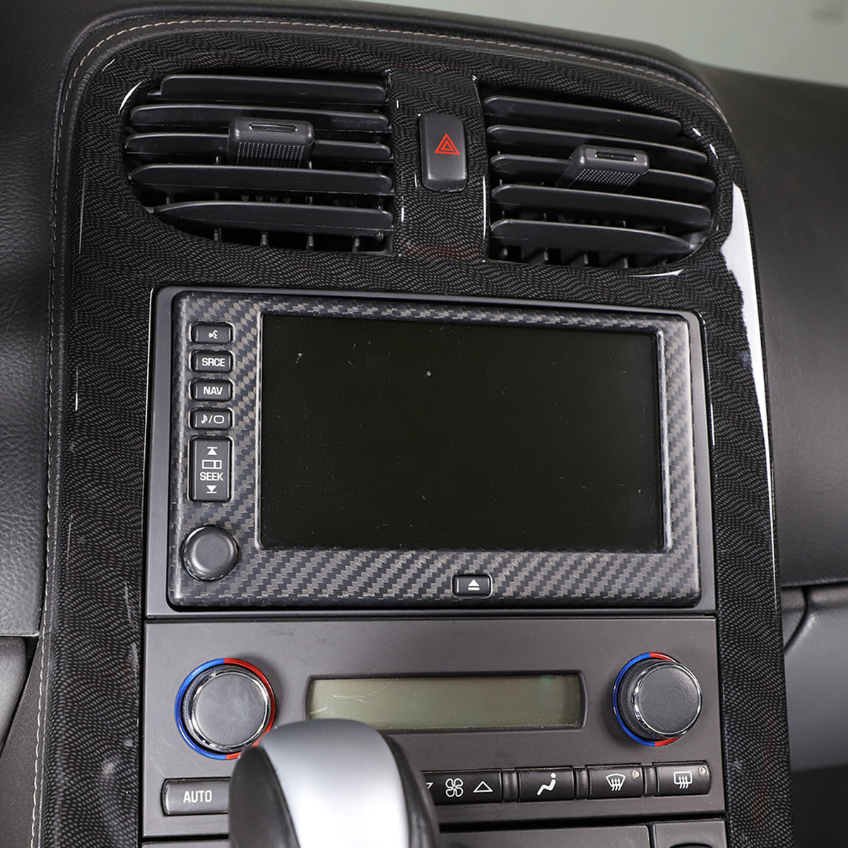 Matte Carbon Fiber Center Navigation Screen Trim Cover For Corvette C6 2005-13 13