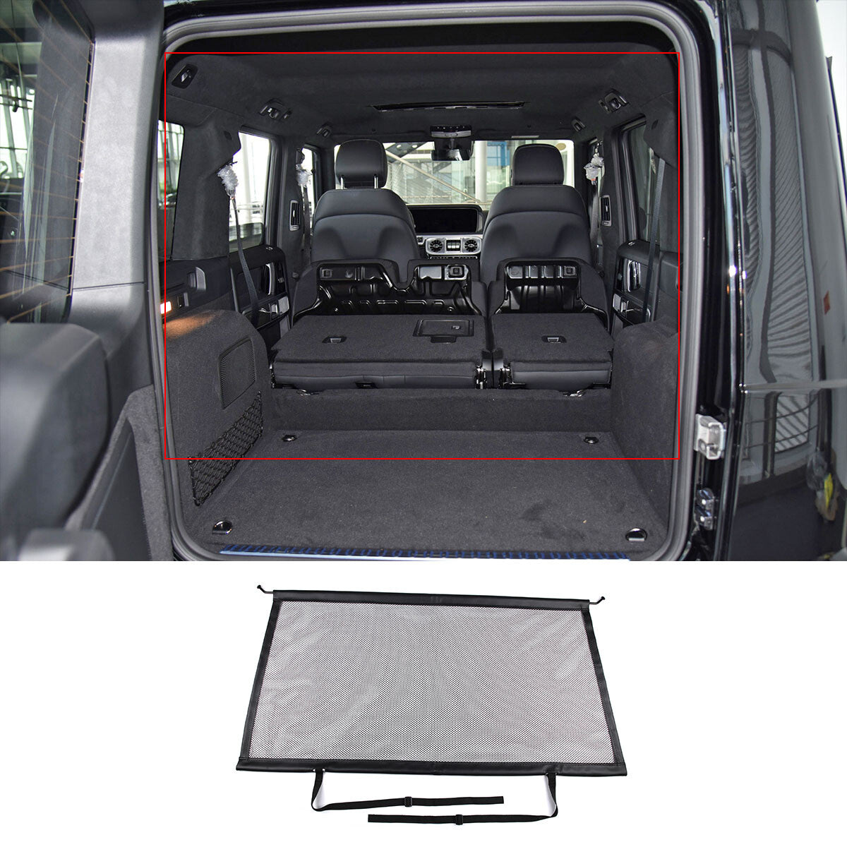 Car Trunk Safety Pet Isolation Compartment Net For Mercede Benz G Class 19-22 US 8