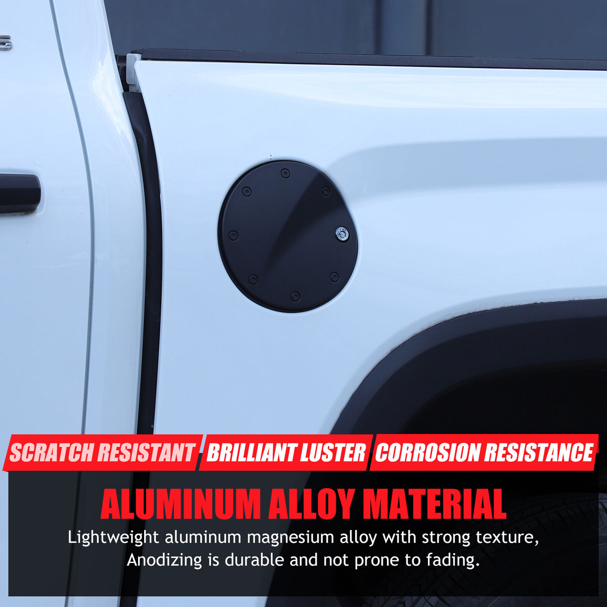 Locking Fuel Door Black Gas Tank Cap Cover Lock Key For Toyota Tundra 2022-2026 23