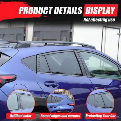 US Flag Alloy Window Center Pillar Trim Panel For Subaru Crosstrek 24+ 8